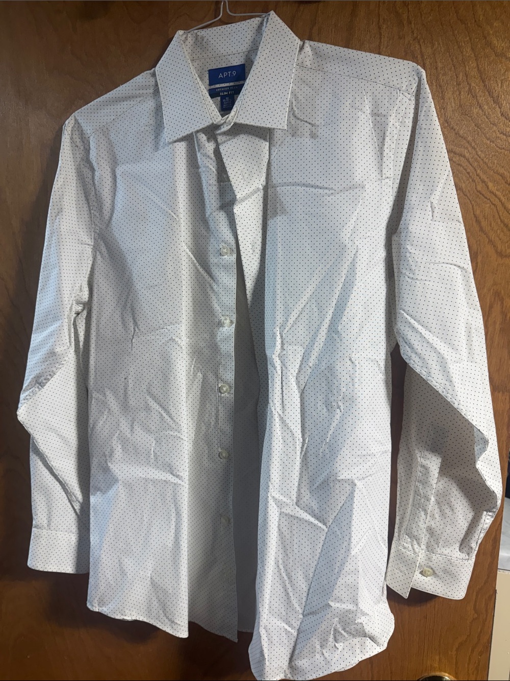 APT. 9 White Micro-Pattern Men's Dress Shirt